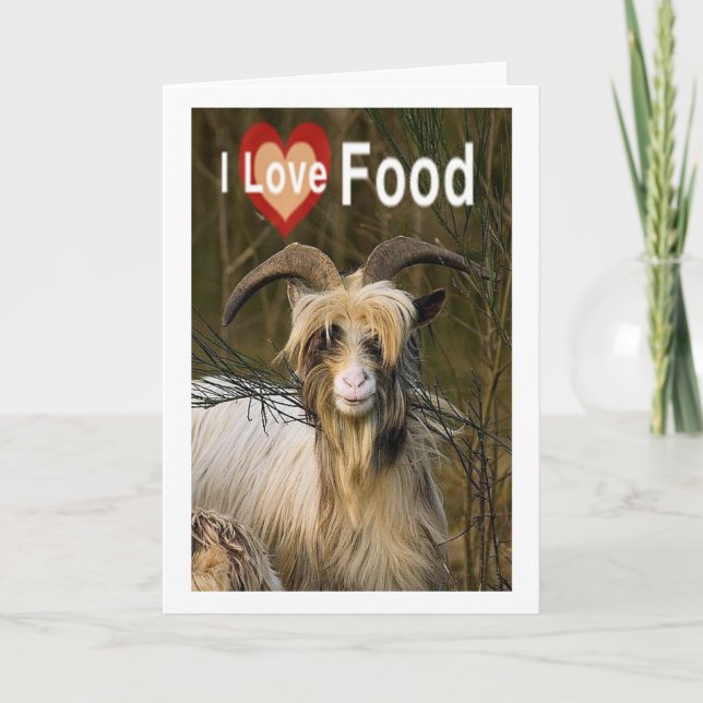 CARTÃO GOAT PARA A COMIDA DE AMOR DE ANIVERSÁRIO DO TWIN/ (Frente)