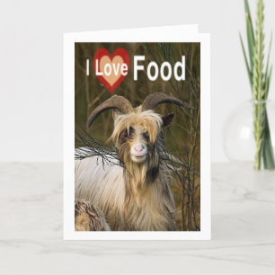 CARTÃO GOAT PARA A COMIDA DE AMOR DE ANIVERSÁRIO DO TWIN/