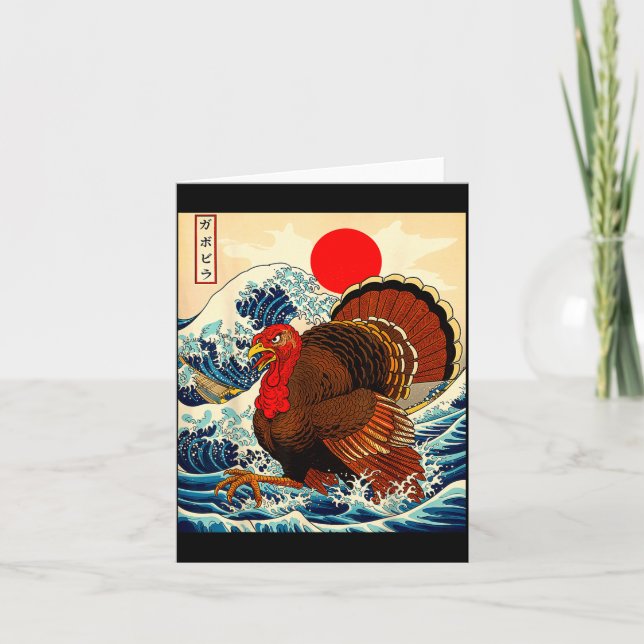 Cartão Gobblezilla Turkey Funny Thanksgiving For Men Wome (Frente)