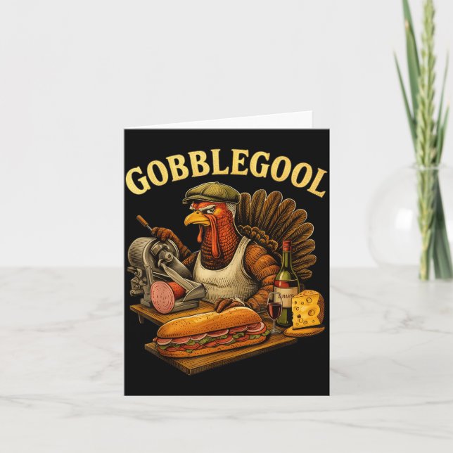 Cartão Gobbol Turkey Thanksgiving  (Frente)