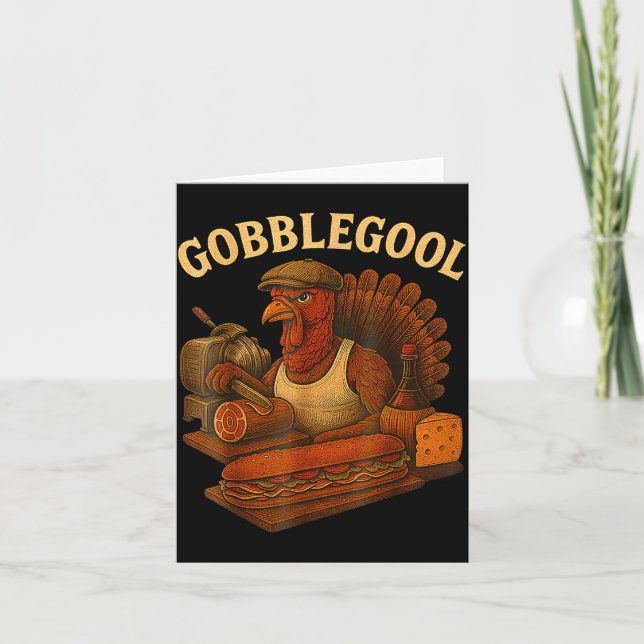 Cartão Gobbol Turkey Thanksgiving  (Frente)