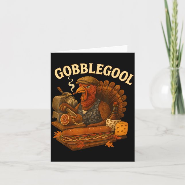 Cartão Gobbol Turkey Thanksgiving  (Frente)