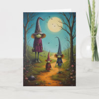 Goblin Mãe e Crianças no Halloween