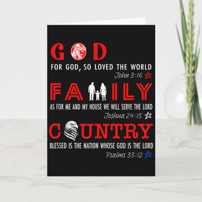Cartão God Family Country  (Frente)