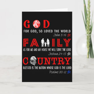 Cartão God Family Country