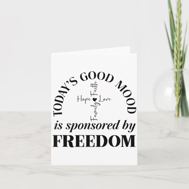 Cartão God Family Country Dom Faith Dom Family Love Cross (Frente)