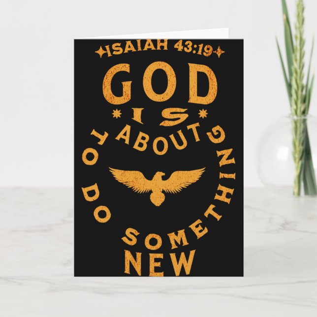 Cartão God Is About To Do Soing New Isaiah 4319  (Frente)