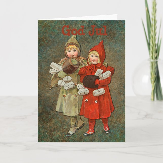 Cartão God Jul Folded Greeting Card (Frente)