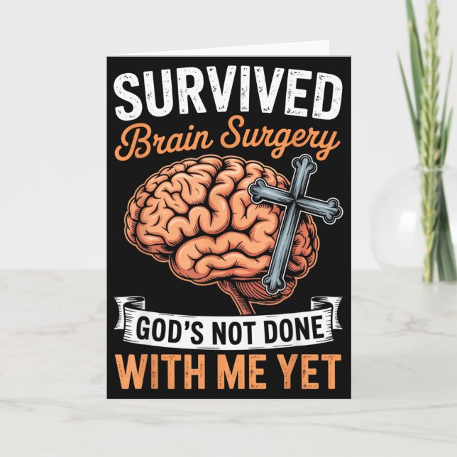 Cartão God Not Done Brain Tumor Jesus Christian Bible Bra (Frente)