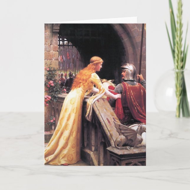 Cartão God Speed by Edmund Blair Leighton (Frente)