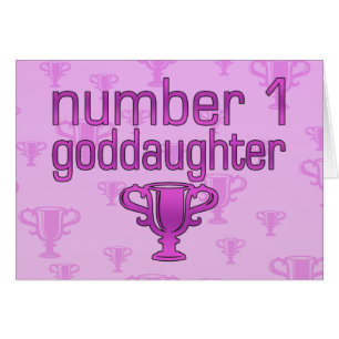 Cartão Goddaughter do número 1