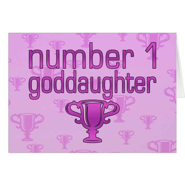 Cartão Goddaughter do número 1 (Frente horizontal)