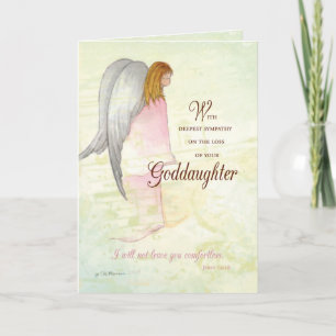Cartão Goddaughter Sympathy Angel