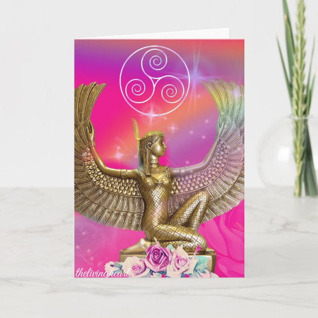 Cartão Goddess Isis Folded Greeting Card (Frente)