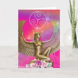 Cartão Goddess Isis Folded Greeting Card