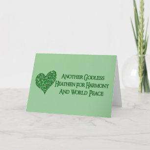 Cartão Godless For World Peace