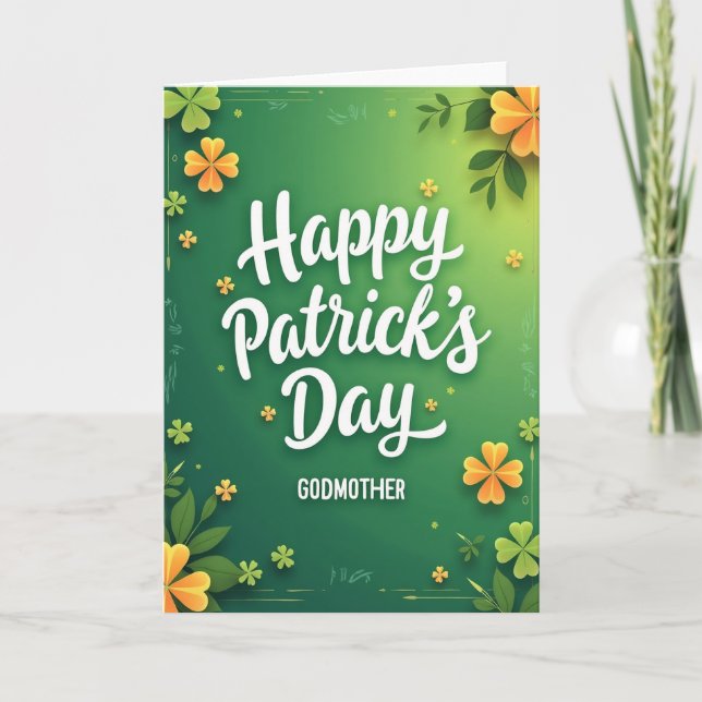 Cartão Godmother Patrick Day Green Card (Frente)