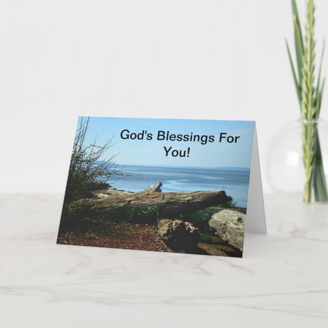 Cartão God's Blessing For You!  Condolences Card (Frente)