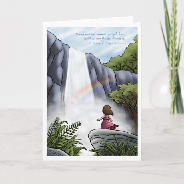 Cartão God's Unquenchable Love Greeting Card (Frente)