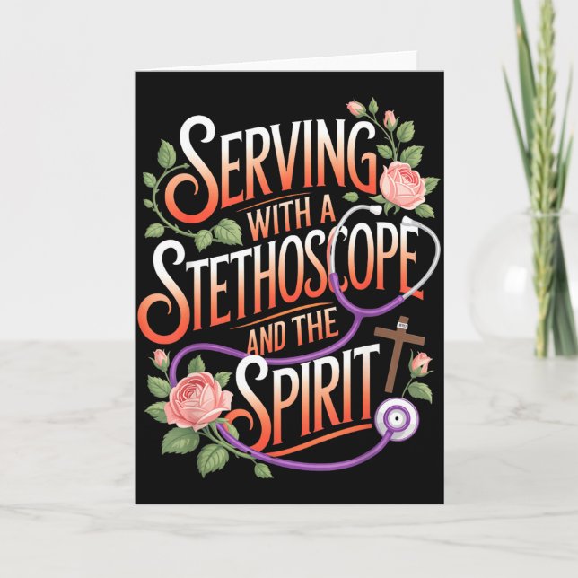 Cartão God's Work In Scrubs Jesus Faith God Cna Christian (Frente)