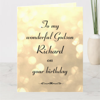 Cartão Godson Birthday Personalizado