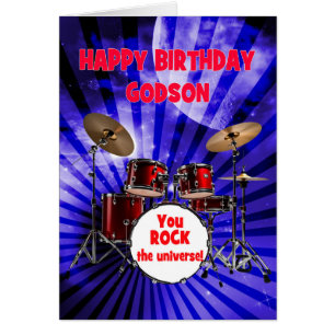 Cartão Godson Birthday Você Rock Drums