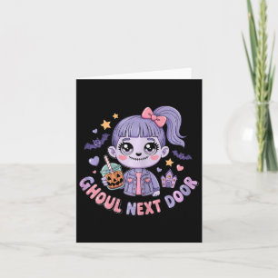 Cartão Gól Next Door Kawaii Zombie Menina Assustador Fofo