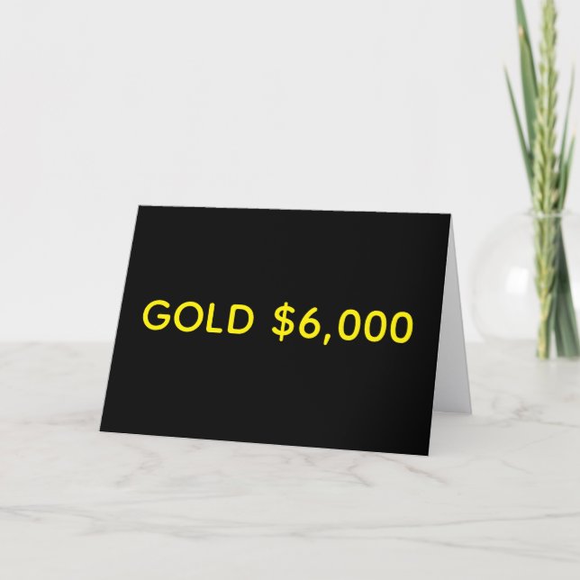 Cartão Gold $6,000 Market Celebration (Frente)