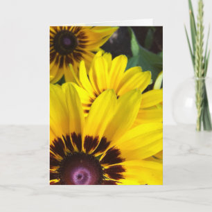 Cartão Gold and Brown Black Eyed Susan Greeting Card