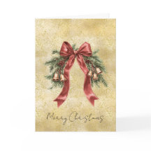 Gold Dust Sparkle Confetti Red Bow Bells Christmas