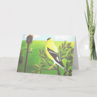 Cartão Gold Finch Blank Note Card