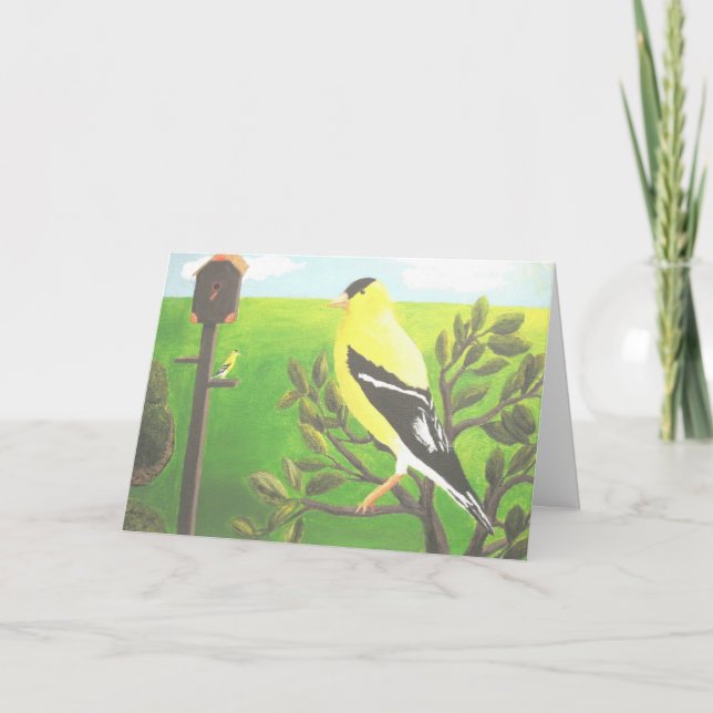 Cartão Gold Finch Blank Note Card (Frente)