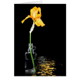 Cartão Gold iris in vintage Bottle