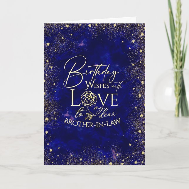 Cartão Gold Text Night Sky Birthday Mother-In-Law Photo (Frente)