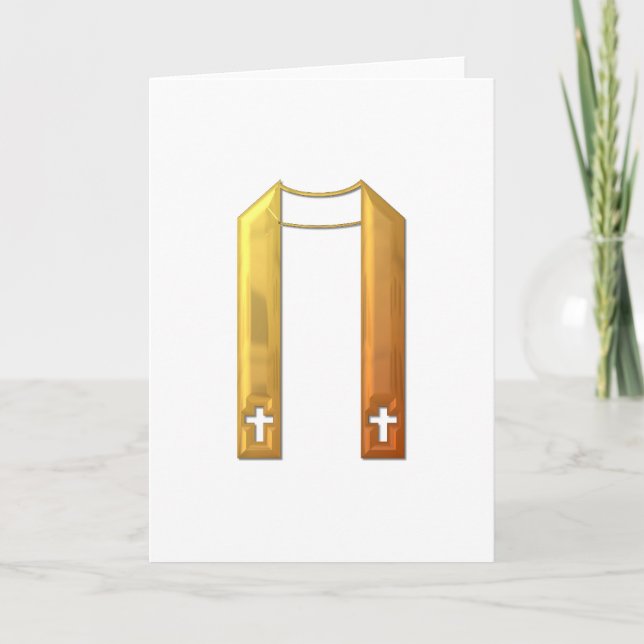 Cartão Golden "3-D" Liturgical Stole (Frente)