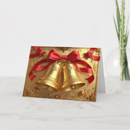 Cartão Golden Bells Holiday Card