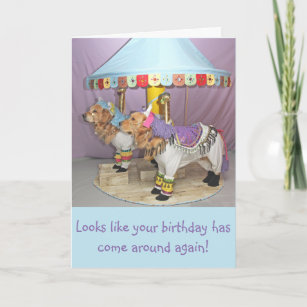 Cartão Golden Birthday Carousel