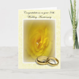 Cartão Golden days - 50th wedding anniversary