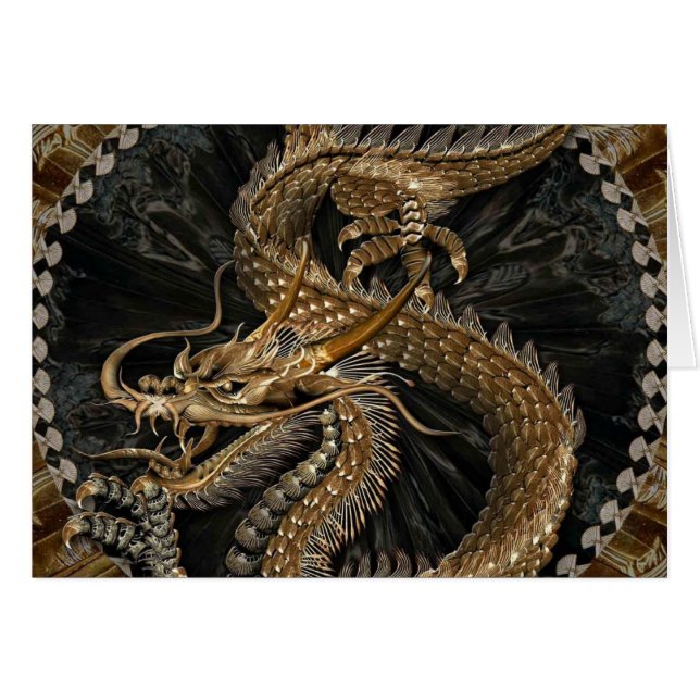Cartão Golden dragon (Frente Horizontal)