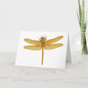 Cartão Golden Dragonfly Greeting Card