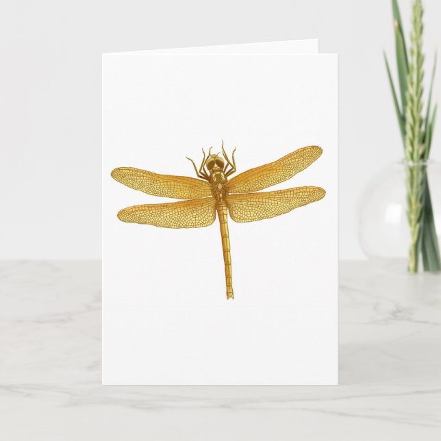 Cartão Golden Dragonfly Greeting Card (Frente)