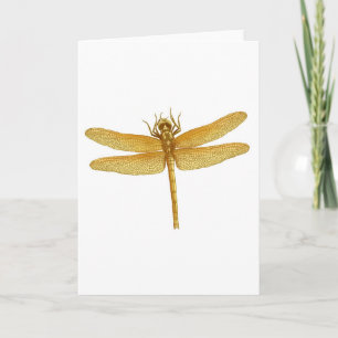Cartão Golden Dragonfly Greeting Card