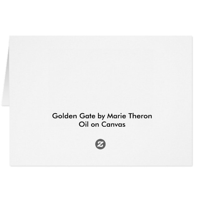 Cartão Golden Gate (Verso Horizontal)