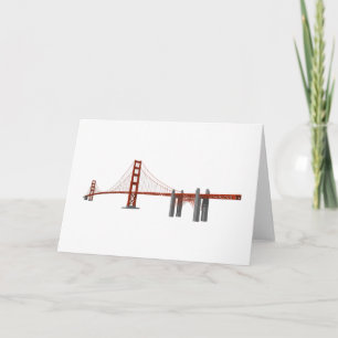 Cartão Golden Gate Bridge: 3D Model: