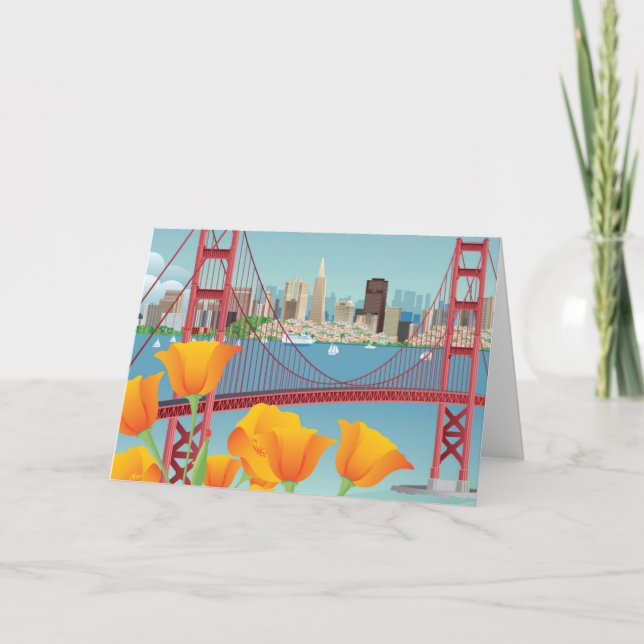 Cartão Golden Gate Bridge | San Francisco, CA (Frente)