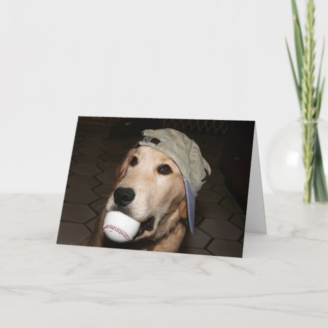 Cartão Golden Home Run Baseball Birthday (Frente)