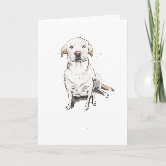Cartão Golden Labrador retriever  funny Dog Birthday (Frente)
