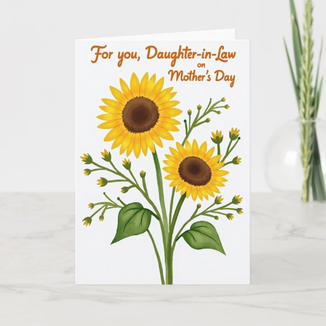 Cartão Golden Mothers Day Daughter Card (Frente)