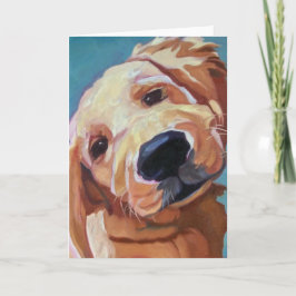 Cartão Golden Retrieve Puppy Greeting Card