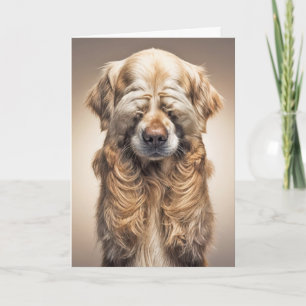 Cartão Golden Retriever de Aniversário Envelhecendo Humor
